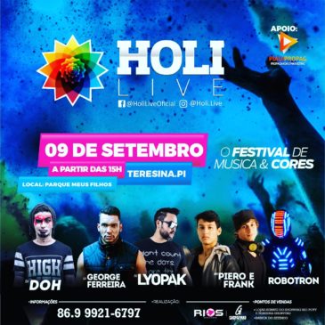Sorteio de 4 ingressos para o Holi Live Teresina