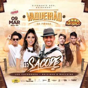 VALE NIGHT para o Kangaço Shows – Sexta-feira 09 de Março